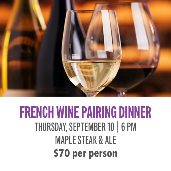 Join us for a curated culinary journey featuring six courses of classic French cuisine thoughtfully paired with fine wines.