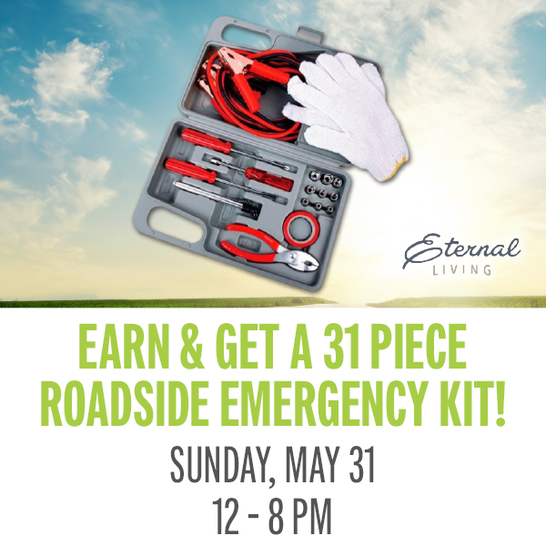 Earn 75 points on Sunday, May 31 and receive a 31 piece Roadside Emergency Kit. Visit the promotions booth beginning at 12 pm to redeem.