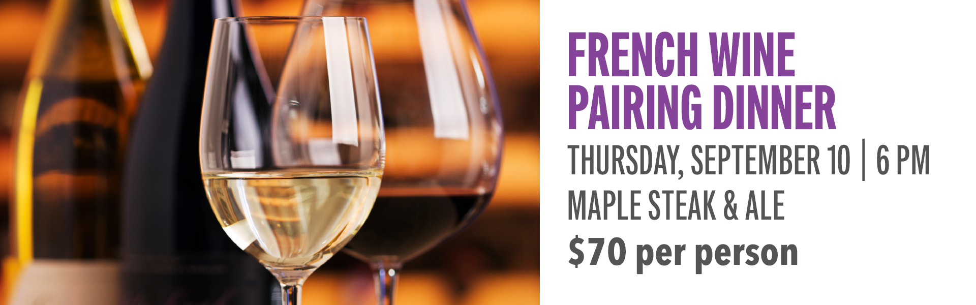 Join us for a curated culinary journey featuring six courses of classic French cuisine thoughtfully paired with fine wines.