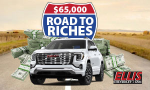 Hit the gas on your chance to win big! Earn entries to cruise your way toward a share of $65,000 in prizes. Then join us for the grand prize drawings, where you could drive off in a brand-new 2026 GMC Terrain Denali AWD, score slot play, or cash in on serious cash prizes up to $5,000.