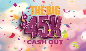 Start earning entries today for your chance to share in $45,000 in cash and prizes! Earn entries from November 1st to December 12th: 25 points per entry, and 25x entries on Saturdays and 5x entries on Saturdays.