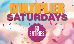 Increase your chances of winning with 5x entries into the Big $45K Cash Out promotion.