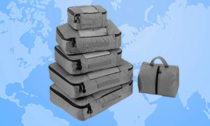Earn 75 points and receive a 6 Piece Luggage Cube Set!